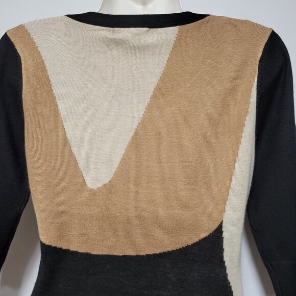 𝅺BLACK and Brown Body Con Sexy Sweater  Dress  Sizes M     L     XL   - NWT - Picture 6 of 6